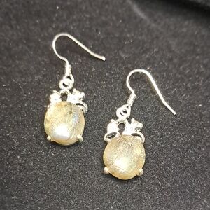 Nat. Labradorite .925 Sterling Earrings